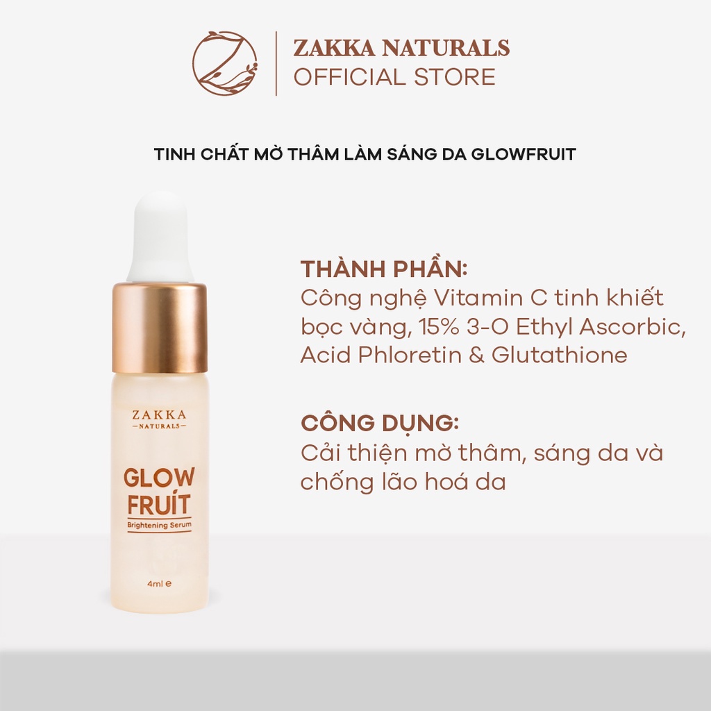 Trọn bộ 4 serum phục hồi da trắng sáng khoẻ đẹp Zakka Naturals
