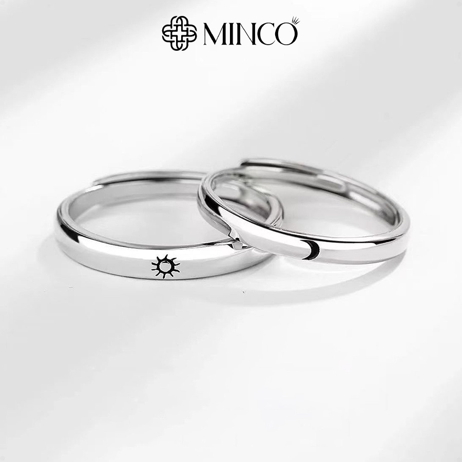 Nhẫn đôi nam nữ couple Sun Moon Minco Accessories phong cách sang trọng ND02-S