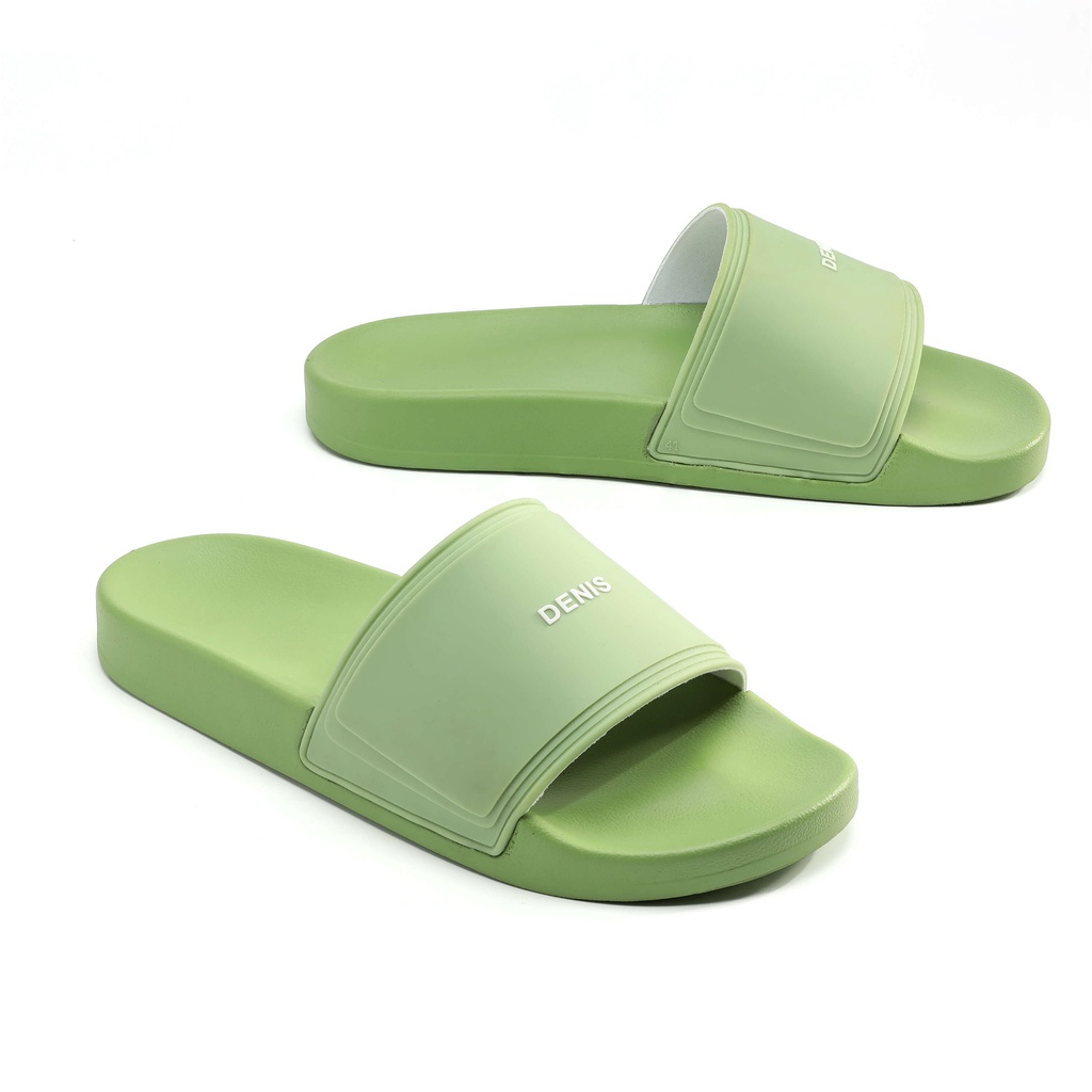 Dép quai ngang Denis Unisex Slipper DT05 đế PU quai PVC màu xanh Bơ hottrend Ngoài trời