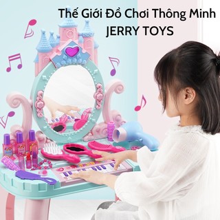 Đồ chơi trang điểm loại to kèm ghế, đàn piano cho bé gái