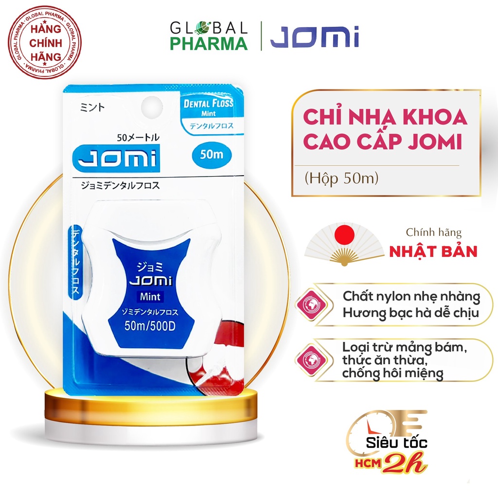 Chỉ nha khoa hương bạc hà Jomi Dental Floss Mint (Hộp 50m)