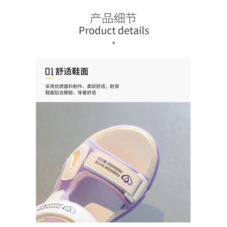 Xăng đan Thoải Mái Thoáng Khí Thời Trang Mùa Hè Phong Cách Hàn Quốc Cho Bé Gái