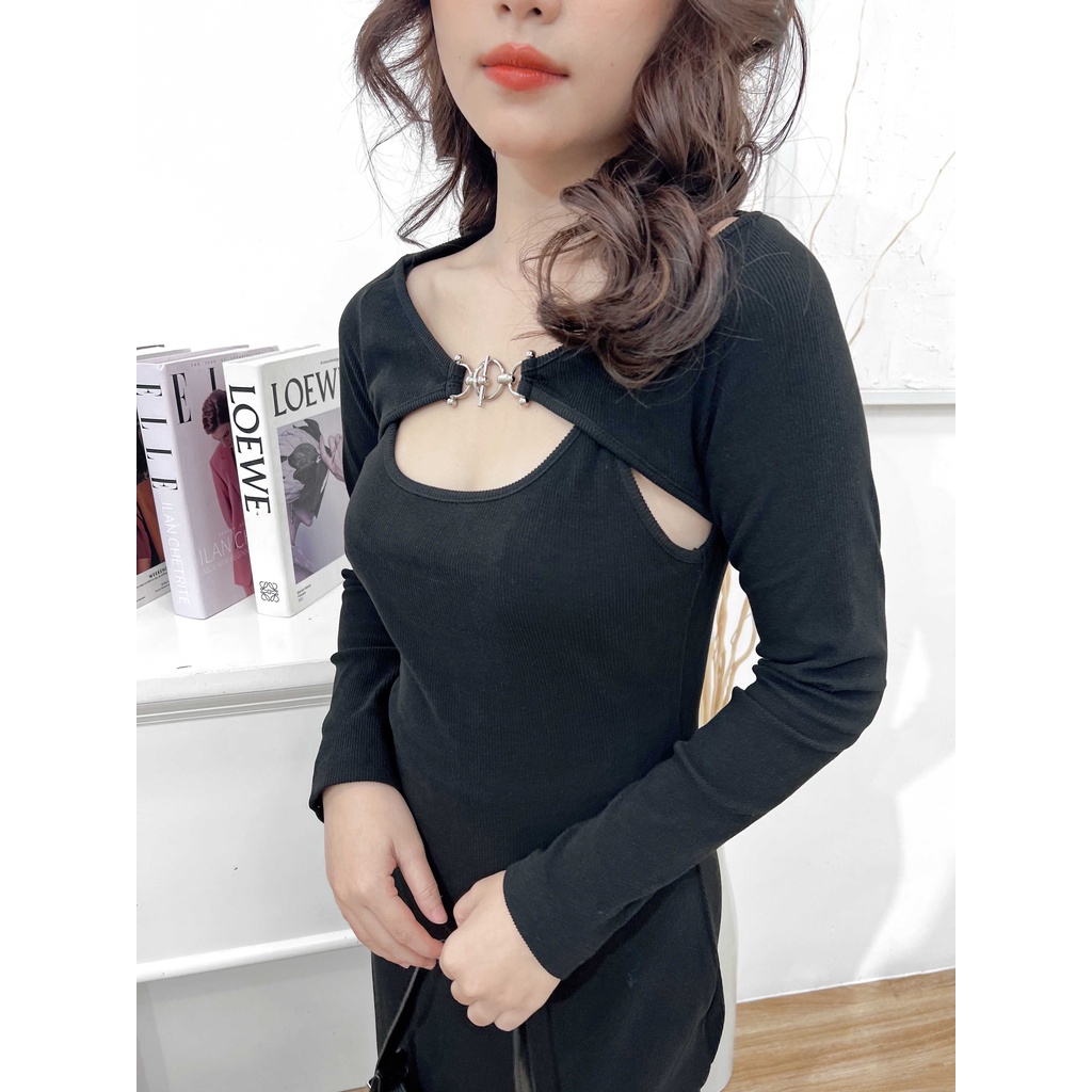 Set đầm thiết kế hai dây kèm áo cardigan DENA DRESS - GOÛT DE JUN