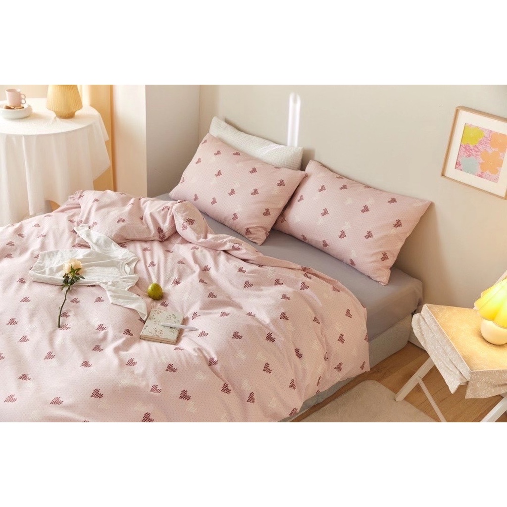 (+Quà Tặng) Chăn ga gối Everdream 316, Hàng nhập khẩu 4 món, 100% cotton living, đủ mọi kích thước kể cả đệm dày