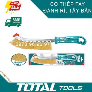 Bàn chải thép cọ đồng total dài 250mm cao cấp tht92102