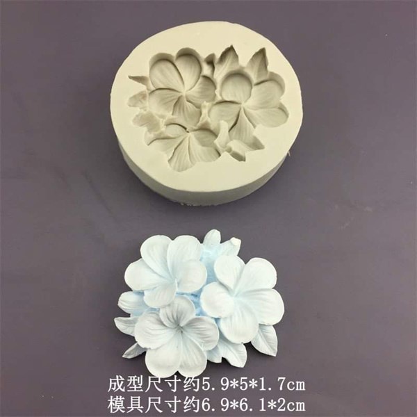Khuôn silicon bông hoa sứ khuôn xám