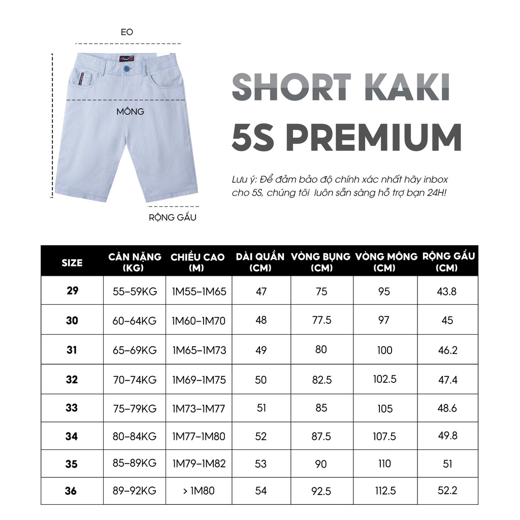 Quần Short Kaki Nam 5S, Chất Cotton Linen Mềm, Đứng Phom,Thêu Trẻ Trung (01-QSK23005)