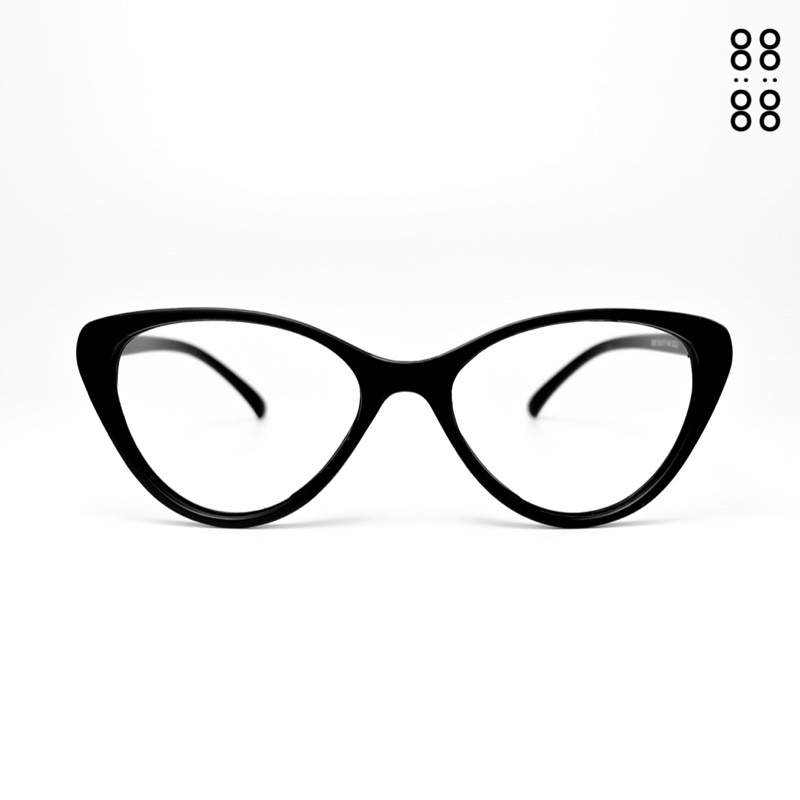 Gọng kính cận nữ THE88 dáng mắt mèo nhựa dẻo cao cấp tròng 0 độ giả cận phong cách sang trọng KC58