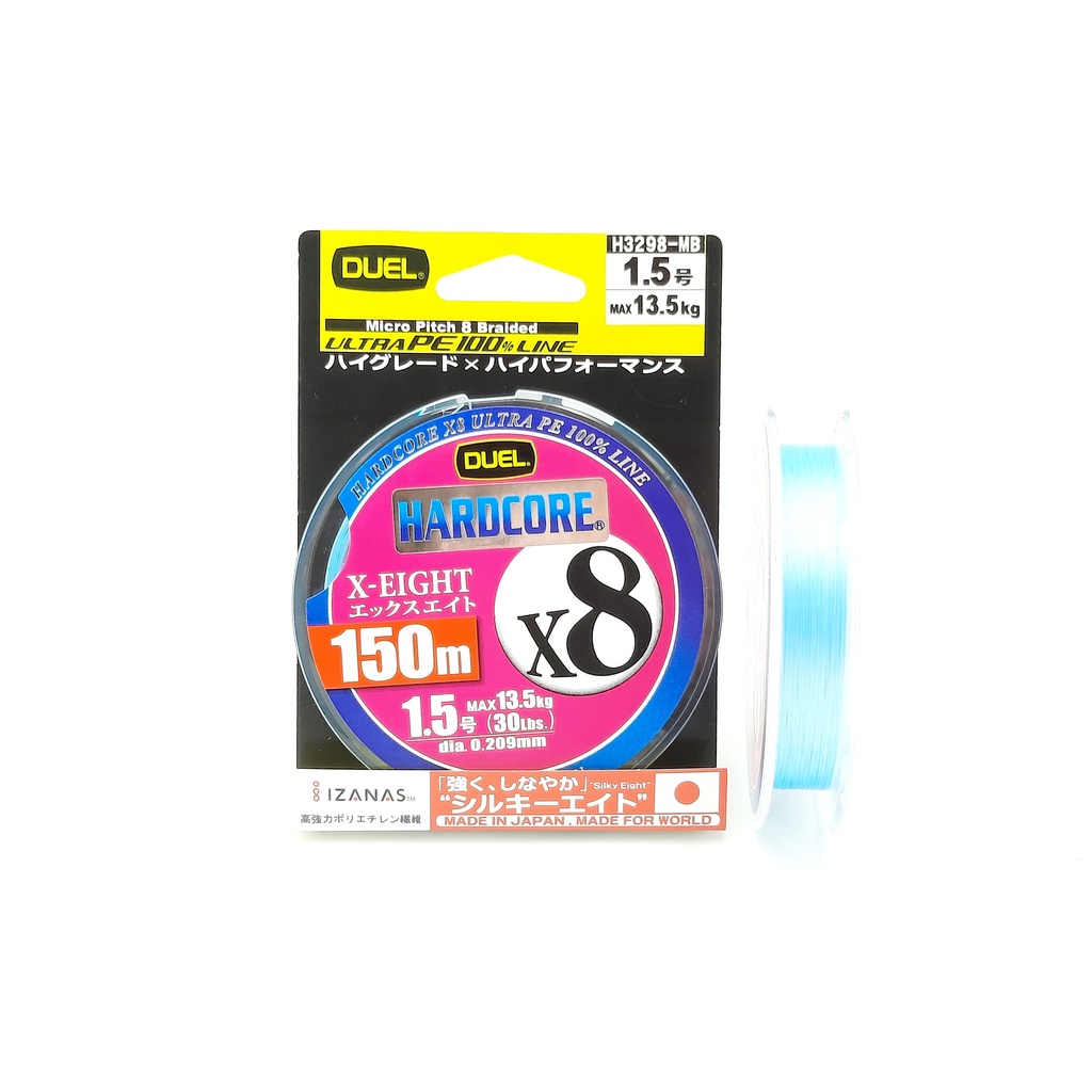 Dây PE Milk Blue duel Hardcore 150m x8