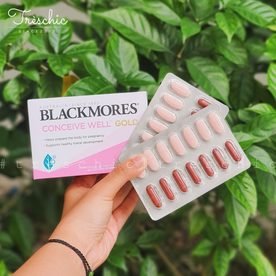 [Cam Kết Chuẩn ÚC] Blackmores Conceive Well Gold - Viên Uống Hỗ Trợ Tăng Khả Năng Thụ Thai, Bổ Trứng 56 Viên Date Mới