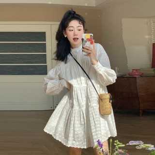Có sẵn váy trắng babydoll bánh bèo siêu xinh - 2 ảnh thật ở cuối
