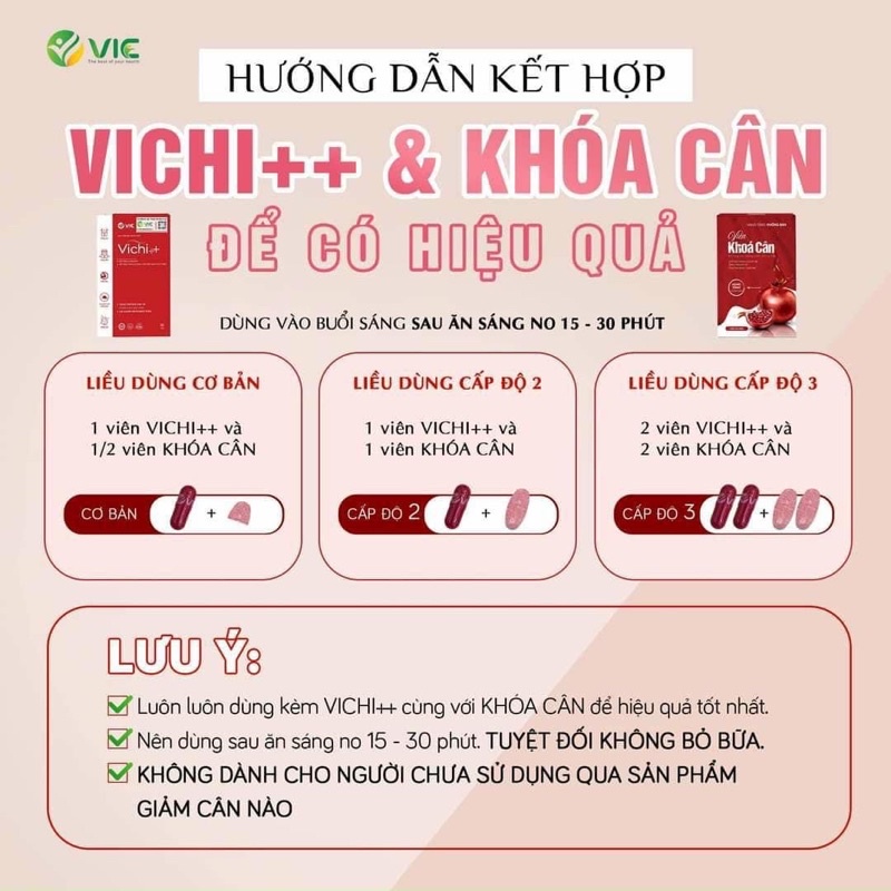 Giảm cân Vichi ++ siêu giảm cân cho cơ địa nhờn bản cải tiến vichi diets - mua 1 tặng 1 khoá cân