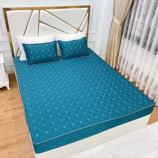 Ga chun trần bông và 2 vỏ gối nằm phi lụa cao cấp