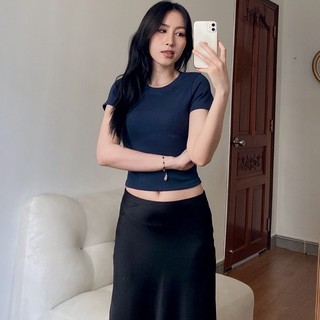 Peekaboo- Áo basic tee croptop