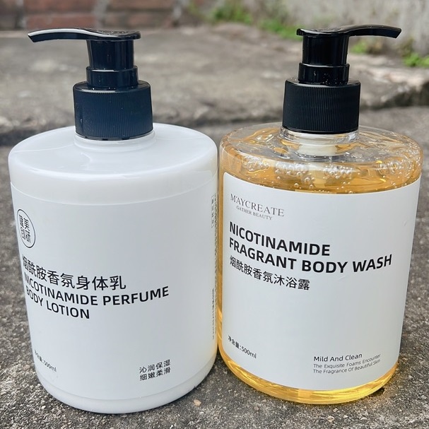 Combo Sữa Dưỡng Thể, Sữa Tắm Dưỡng Trắng Niacinamide 500ml Hương Quyến Rũ, VANCY | BigBuy360 - bigbuy360.vn