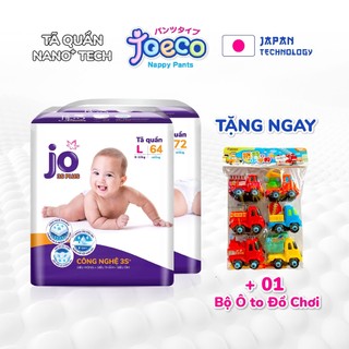 Combo 2 gói tã quần jo 3s plus m72/l64/xl56/xxl48