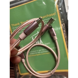 Cáp Sạc Ngắn LAX USB A to Light Bọc Dù 38cm