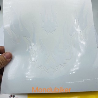 Tem decal dán dè trước sau xe máy hình ngọn lửa (giá 1 cái)