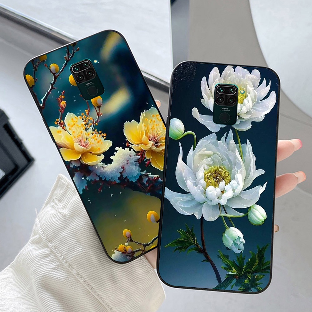 Ốp lưng Xiaomi redmi note 9 / mi note 9s / note 9 pro in nhám hình hoa cỏ
