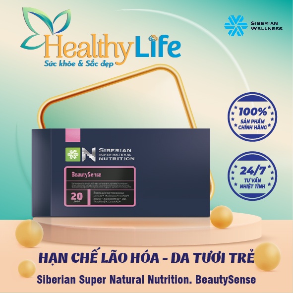 [ Siberian HCM ] BeautySense - Hạn chế lão hóa, làn da tươi trẻ - Hộp 20 túi - 3 viên/túi