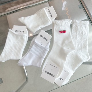 Set 5 đôi tất Krystore Lolita ST22 cao cổ chất mịn