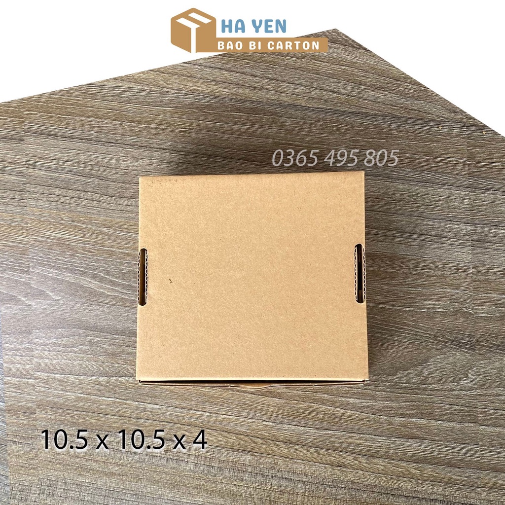 10.5 x 10.5 x 4 cm - 1 Hộp carton nắp gập 10,5x10,5x4 cm