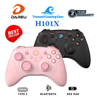 Tay cầm chơi game không dây dareu h101x hồng/ đen