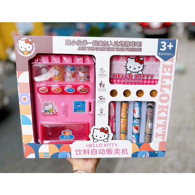 Máy bán nước ngọt đồ chơi Elsa/ Hellokitty dùng pin