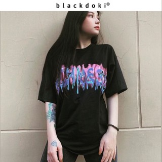 Áo thun nữ BLACKDOKI-Richness Burning , áo thun cotton form rộng tay lỡ cá tính unisex M101