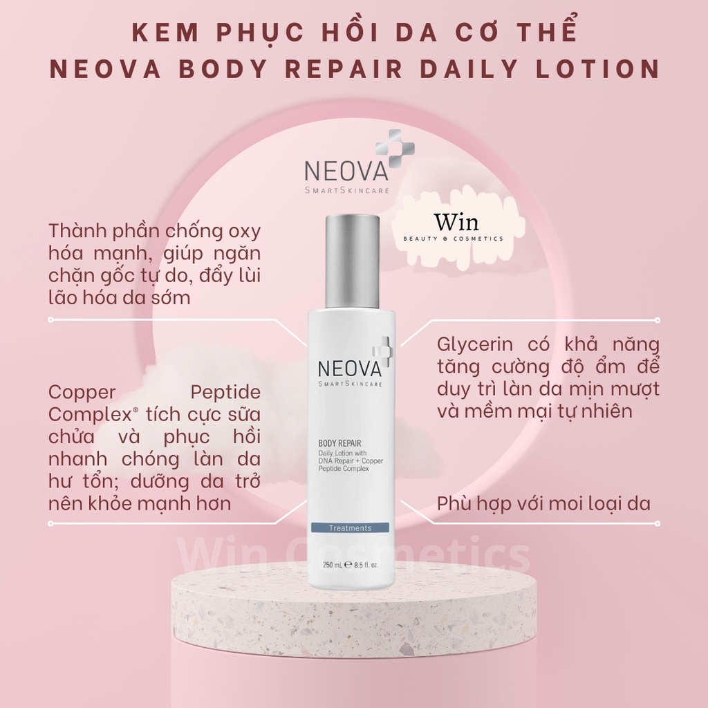 Kem phục hồi da tổn thương do nắng Neova Body Repair Daily Lotion