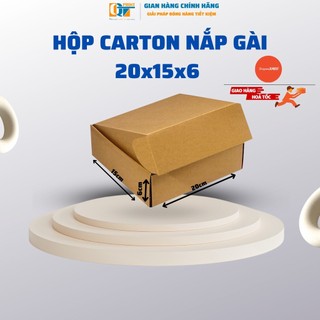 Hộp carton nắp gài đựng quần áo 20x15x6 ( Hộp đẹp, cứng cáp. Nhận in logo theo Yêu Cầu) - COD03 - B35