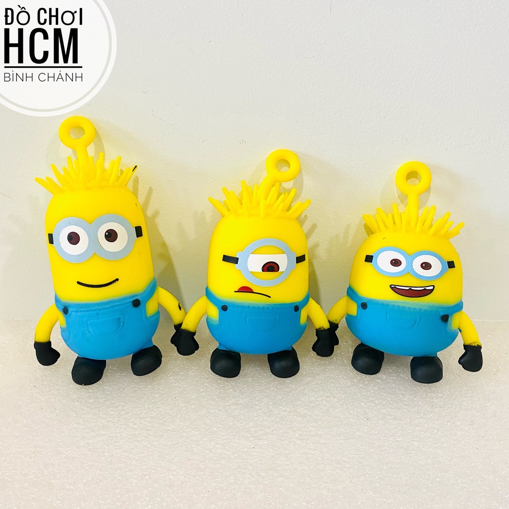Đồ chơi xả stress, bóp bong bóng đàn hồi hình Minion, đồ chơi bóp tay bằng silicon giảm căng thẳng