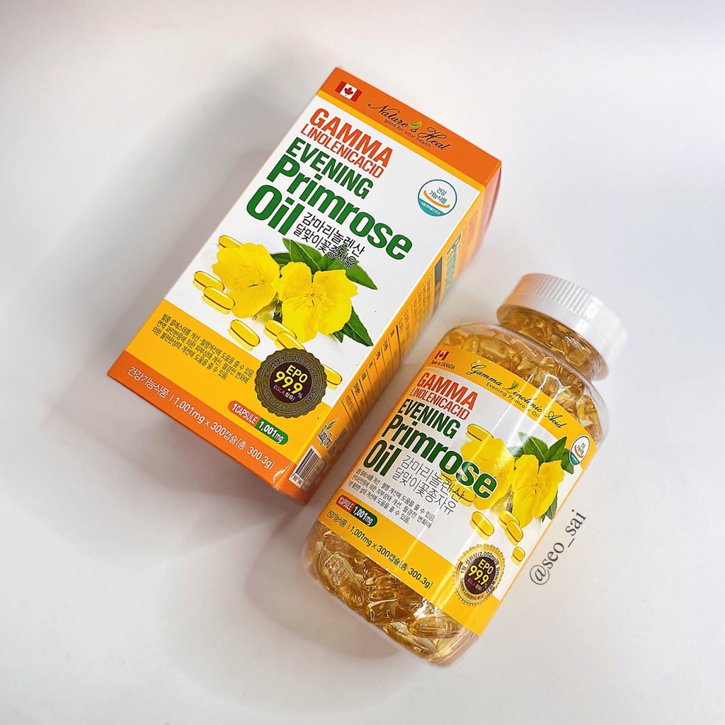 Viên Uống Tinh Dầu Hoa Anh Thảo Hàn Quốc Cân Bằng Nội Tiết Tố Nữ 300 Viên Evening Primrose Oil - Viko Home