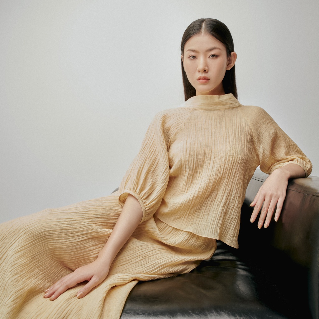 Áo Kiểu và Chân Váy Tơ Dài MUSE de MAI