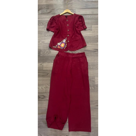 Set Đồ Nữ Mùa Hè, Chất Đũi Mềm Mát Sang Trọng, Mã S5