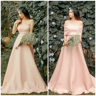 ĐẦM XOÈ MAXI NÀNG DÂU 3 TRONG 1 TẶNG KÈM HOA TAI THỜI TRANG