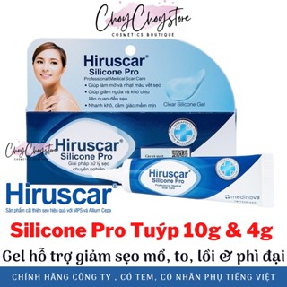 HIRUSCAR Silicone Pro Tuýp 10g & 4g - Gel hỗ trợ giảm sẹo mổ, to, lồi & phì đại