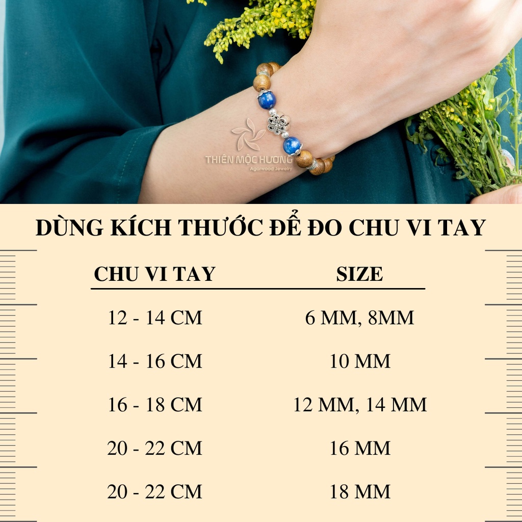 Vòng tay trầm hương chuỗi hạt đồng tâm song hỷ THIÊN MỘC HƯƠNG đeo may mắn, quà tặng ý nghĩa