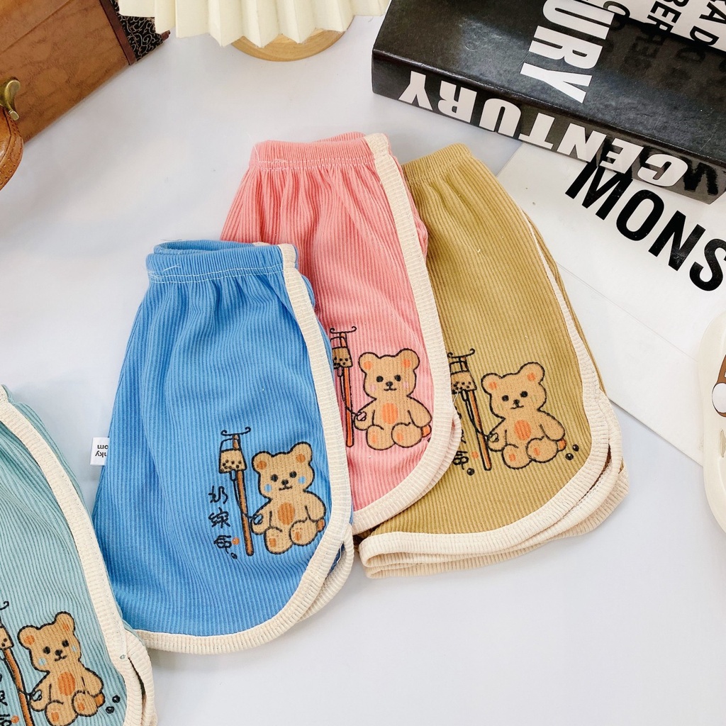 Quần đùi cho bé chất len tăm trai và bé gái từ sơ sinh đến 15kg