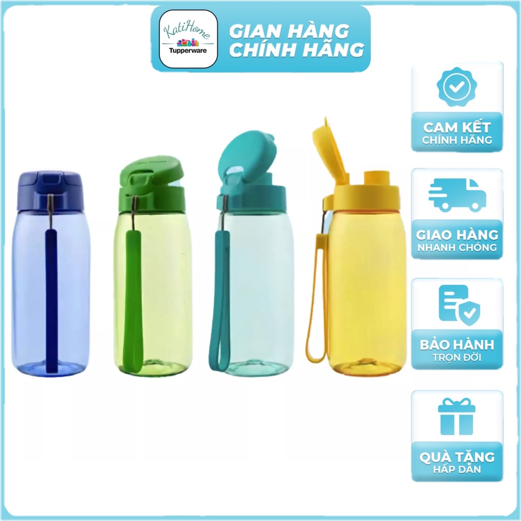 Bình Nước Tupperware Lohas Flask Chất Liệu Nhựa Nguyên Sinh Cao Cấp An Toàn Sức Khỏe 550ml