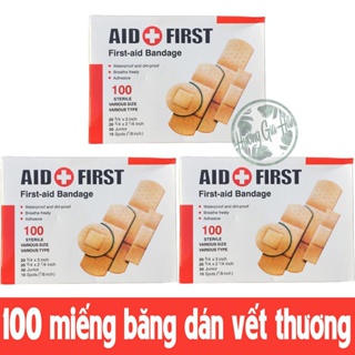 Hộp 100 BĂNG KEO CÁ NHÂN dán vết thương, BĂNG GẠT Y TẾ