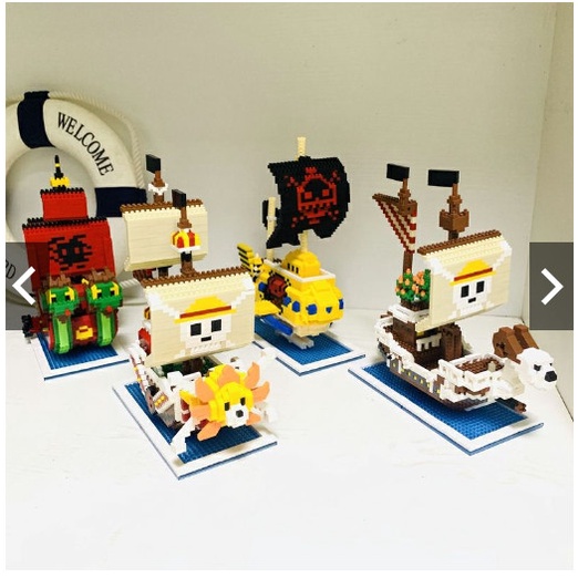 Xả kho 3 ngày Loại mới 30cm Xếp Hình Lắp Ráp Tàu Thousand Sunny Đảo Hải Tặc One Piece , giá rẻ, mô hình thuyền