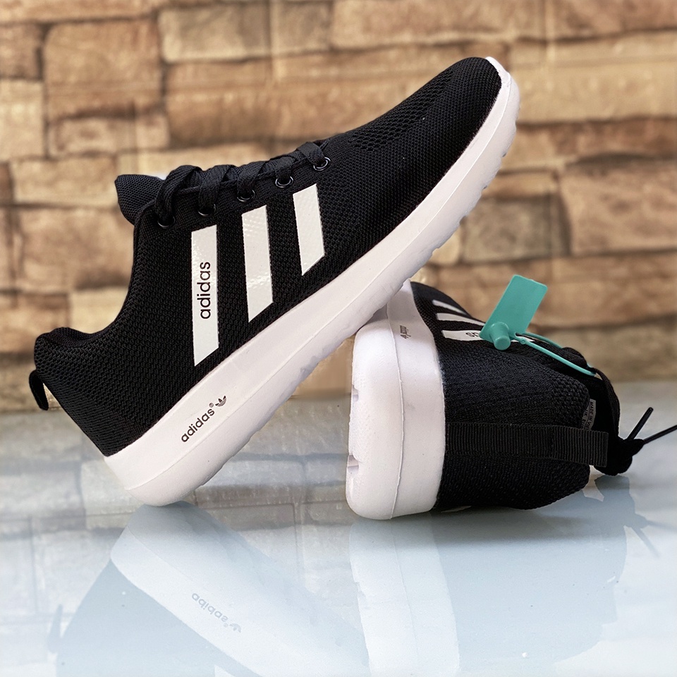 Giày thể thao nữ, giày adidas đen nữ nhẹ, êm, bền, đi học, đi chơi, đi bộ tập gỵm