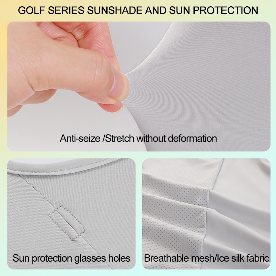 Khẩu Trang Bằng Vải Lụa Lạnh Thoáng Khí Chống Tia UV UPF 50+ Có Vành Che Trán Dùng Khi Lái Xe / Leo Núi Unisex Đeo Hợp