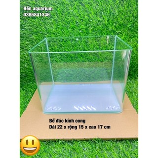 Bể cá đúc mini 22x15x17 cm - combo bể lọc đèn siêu rẻ