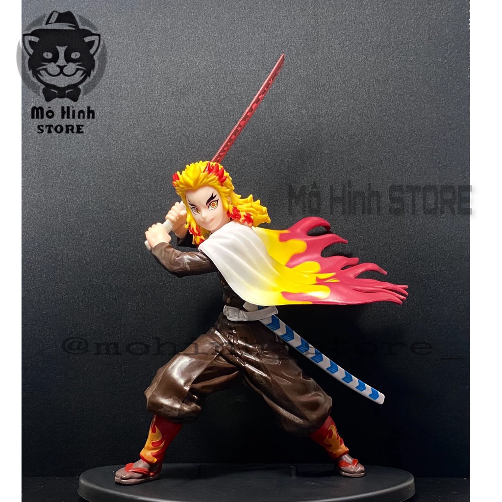 Mô hình đồ chơi - Viêm Trụ Rengoku Kyoujurou chiến đấu Cao 20cm - Kimetsu No Yaiba