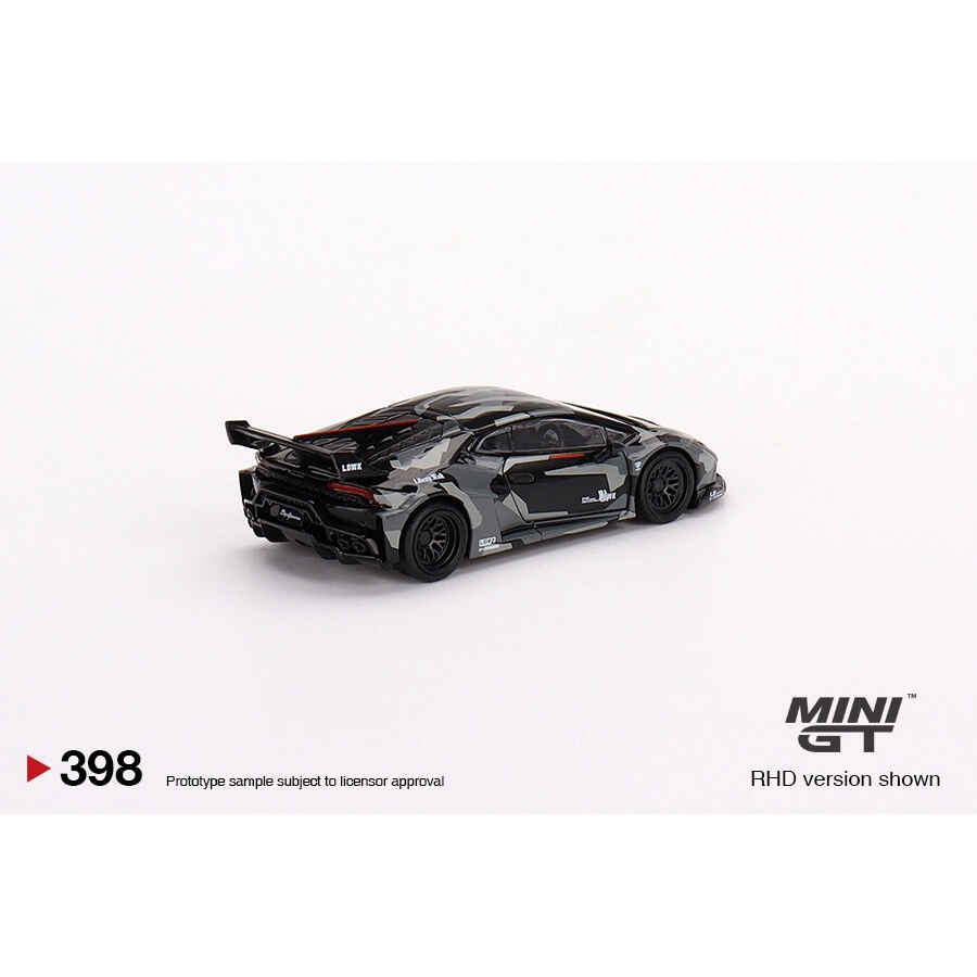 Ducstore.vn Xe mô hình MiniGT #398 - LB★WORKS Lamborghini Huracan GT Digital Camouflage - Card US