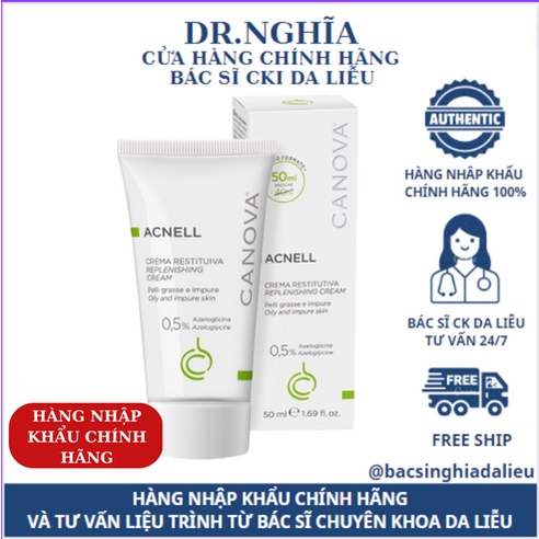 KEM DƯỠNG ẨM CANOVA ACNELL DƯỠNG ẨM DÀNH CHO DA DẦU MỤN BS NGHĨA
