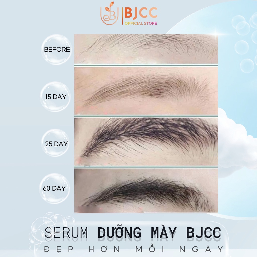 Serum dưỡng lông mày BJCC nuôi dưỡng chân mày tận gốc giúp chắc khỏe dài đều đẹp tự nhiên chỉ sau 14 ngày
