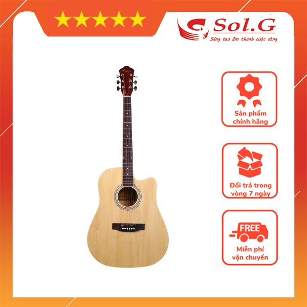Guitar Acoustic Vines VA4111N Dáng D Khuyết - Sol.G Phân Phối Nhạc Cụ Phụ Kiện Chính Hãng SolG